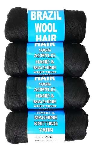 Hilo Lana Kanekalón Para Trenzas Africanas Y Rastas Rollo