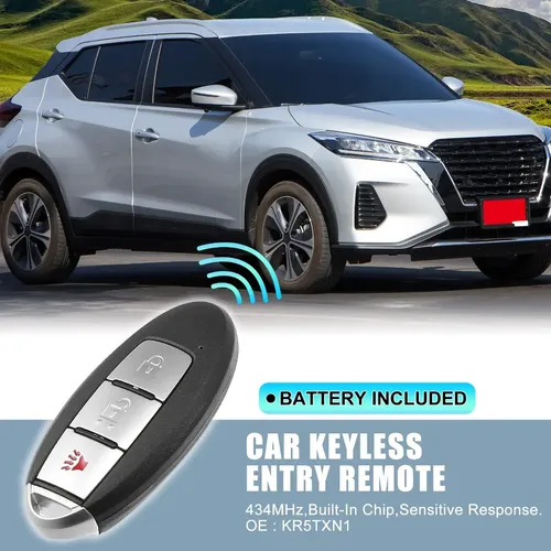 Jsjx 1 Control Remoto For Nissan Kicks 2018-2021 3 Button