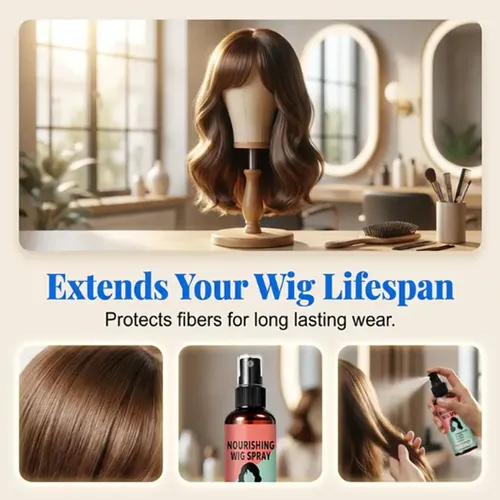 Lightweight No-rinse Nourishing Wig Spray, 55ml Wig