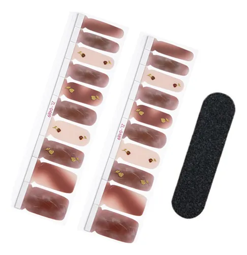 20x Envolturas Completas Para Uñas, Pegatinas Para Rojo