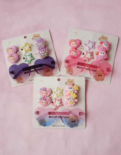Colitas ,brochecito La Bubu Y Lentes De Sol Para Niñas