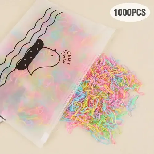 Bandas Elásticas Para Cabello 1.5 Cm – 1000 Piezas Coloridas