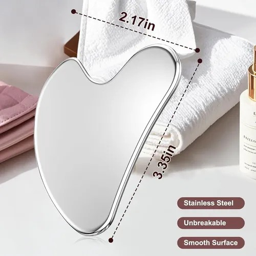 Herramienta Guasha Facial Metal Para Rejuvenecer Y Reducir B