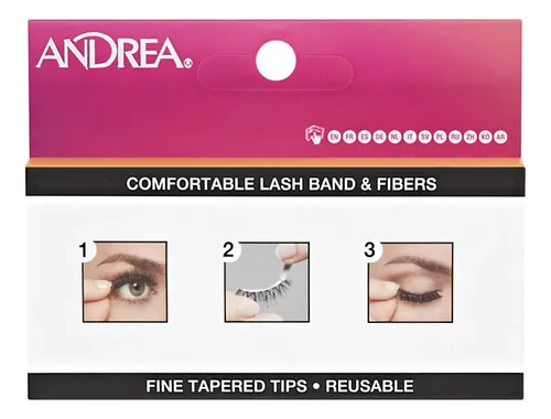 Tira De Pestañas Postizas Andrea Strip Lashes N° 100 Negras Color Negro