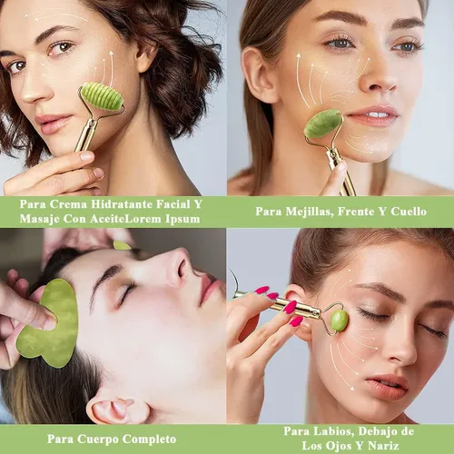 Rodillo De Jade Facial Para Masaje Facial Lk. Dw