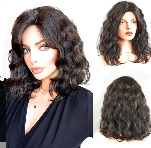 * Peluca Ondas Símil Natural S/flequillo 40cm #2 *