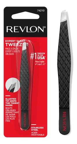 Pinzas Inclinadas Revlon Expert De Acero Inoxidable Negro