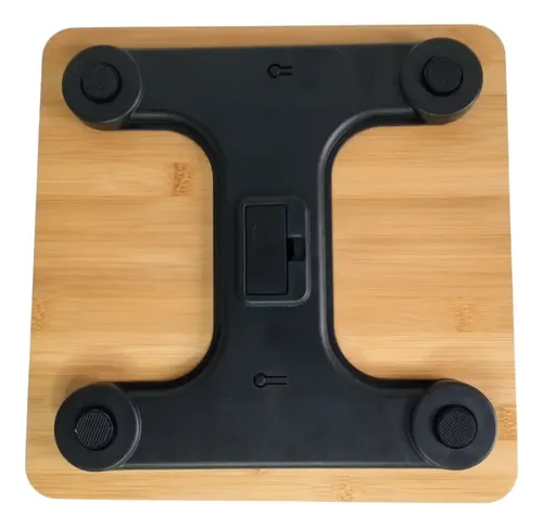 Balanza De Baño Digital Electronica Bambu 180kg Marrón Claro