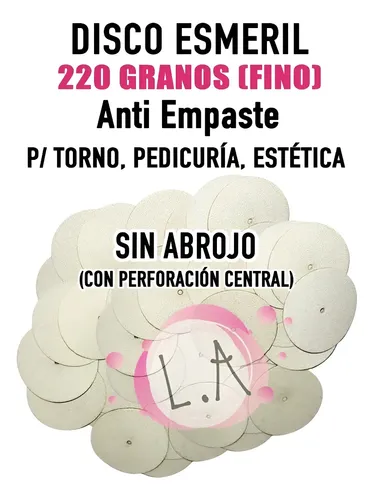 Discos Esmerilado Podología 220 Gr. X 50 U. C/perforación