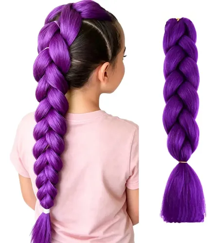 Trenza Morada Kanekalon Disfraz Rumi Pelucas Para Fiestas Y
