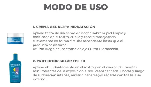Protector solar Dermaglós Facial Kit 50FPS en crema 250mL