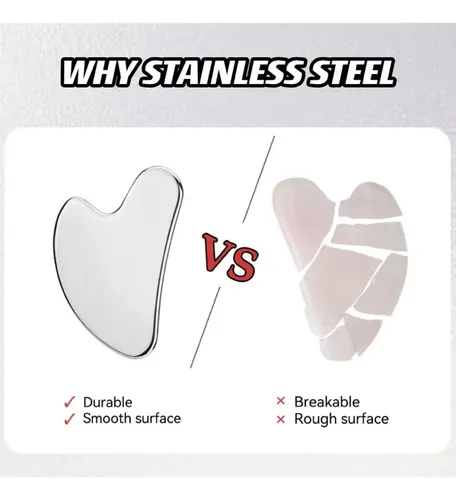 Herramientas Faciales Gua Sha Telkeen De Acero Inoxidable An