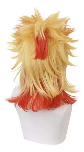 Jf– Demon Slayer Rengoku Kyoujurou Cosplay Peluca Corto