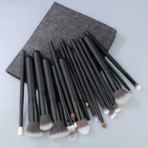 Set 18 Brochas De Maquillaje Con Estuche Maange