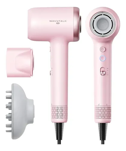 Secador De Pelo Rápido Con Difusor Y Tecnología Iónica Rosa Claro