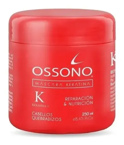 Mascara De Keratina Ossono X250ml Repara, Nutre Y Fortalece