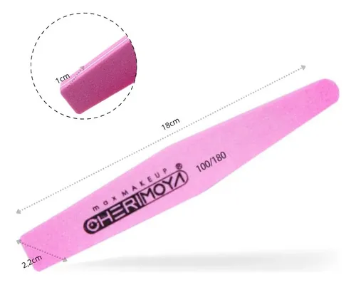 Lima Pulidor Sponge Uñas Manicura Esculpidas Cherimoya X1