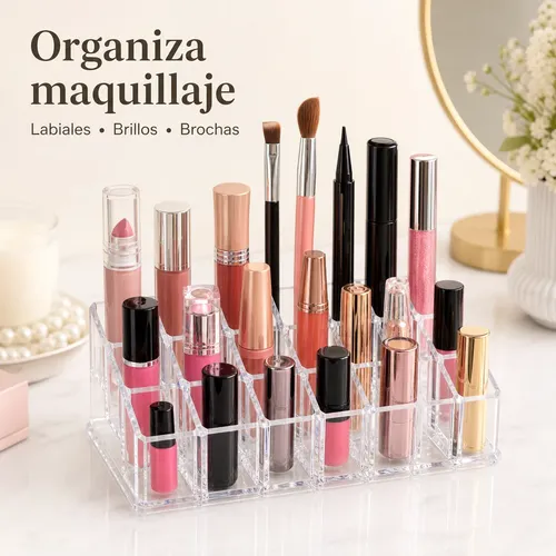 Organizador Acrílico De Labiales 18 Espacios