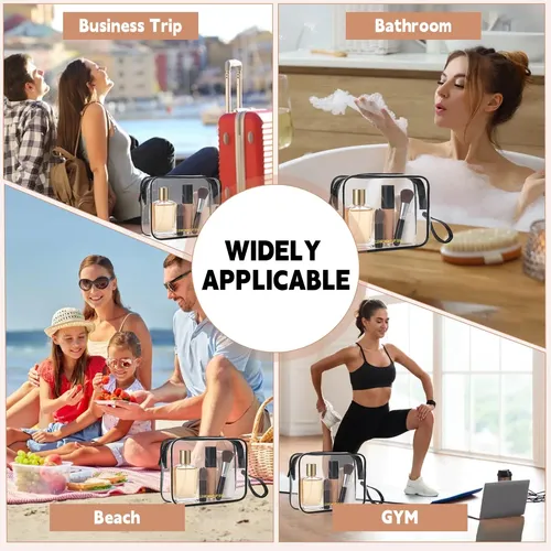 Bolsa De Maquillaje Icaramsy Clear, Paquete De 2 Bolsas De A