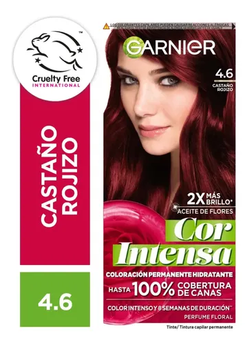 Kit Tintura Permanente Cor Intensa Tono 4.6 Garnier