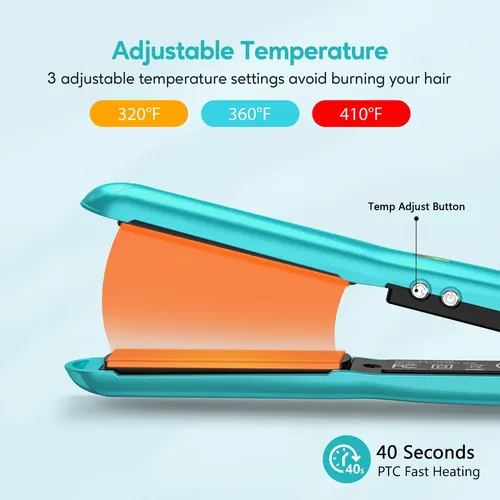 Plancha De Pelo Mini Terviiix De Cerámica De 1,3 Cm, Doble V