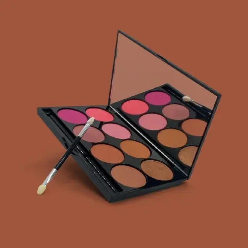 Paleta De Rubores Compactos X 8 Tonos Con Espejo Xúlu Z486
