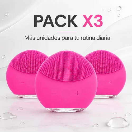 Limpiador Facial Eléctrico Recargable De Silicona Pack X3