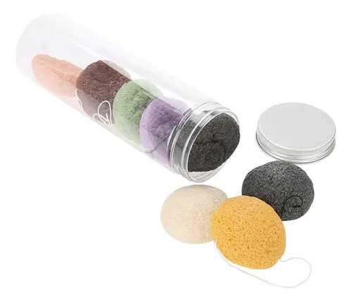 Natural Konjac Flutter, 8 Unidades, Color Redondo, 100% Lava