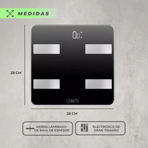 Balanza Digital Baño Inteligente Bluetooth Personal Corporal