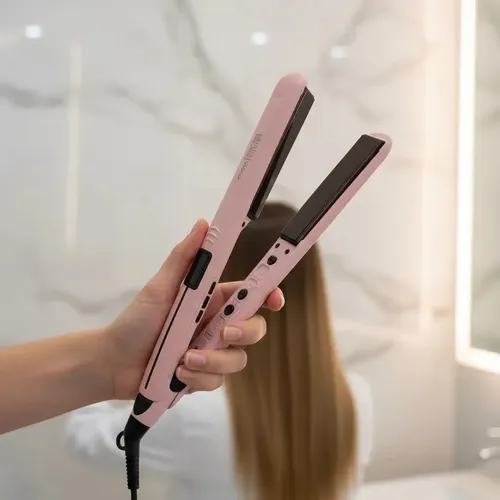Planchita Plancha De Pelo Essentia Thermo Protect Viggo Rosa