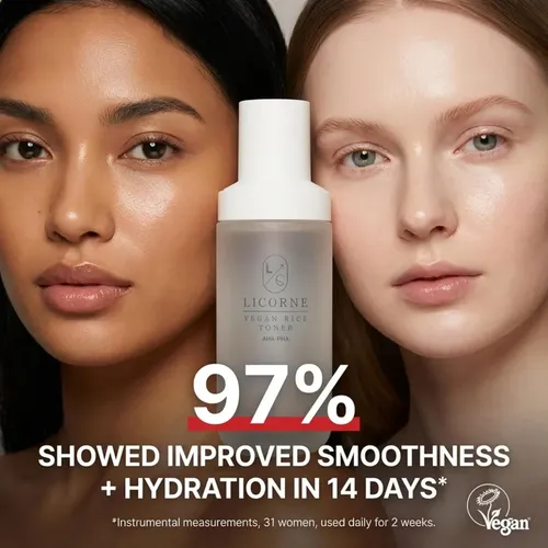 Tónico Facial Coreano Licorne Vegan Rice Toner Con Agua De A