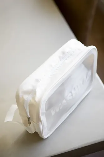Neceseres De Viaje Washbag Trasparente Para Maquillaje Blanco Whasbag