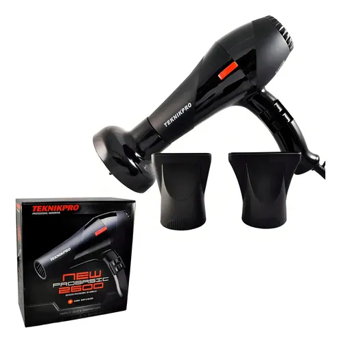 Secador De Pelo Profesional New Pro Basic 2600 Teknikpro 3c