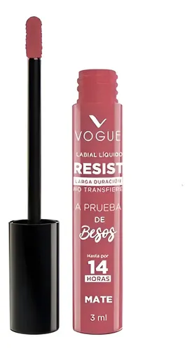 Labial Liquido Vogue Resist 100% Mate De Larga Duracion