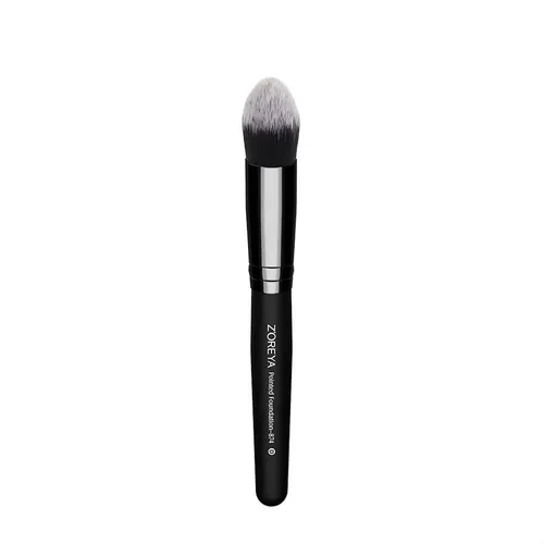 Set Brochas Maquillaje Negro Base Polvo Rubor Completo