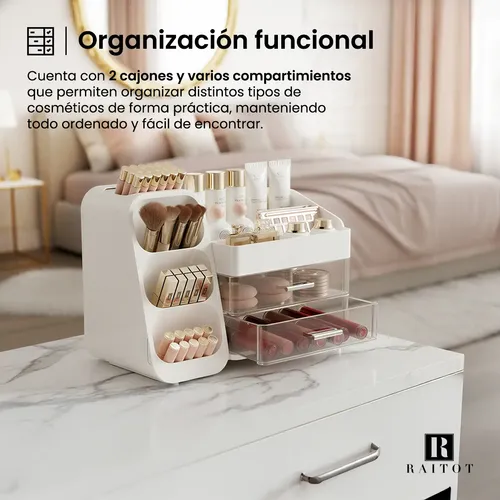 Organizador Maquillaje Acrilico Porta Cosmeticos Cajones