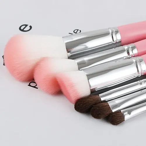 Set De 10 Pinceles De Maquillaje Con Estuche