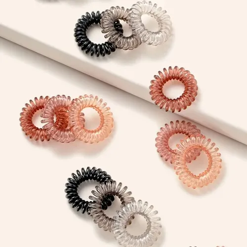 18 Elásticos Para Cabello En Espiral Accesorios Mujer