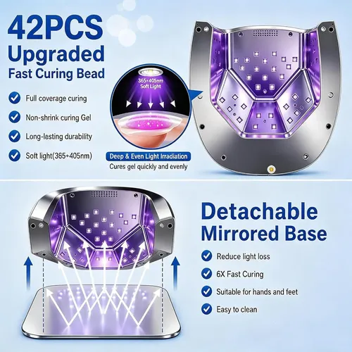 Lámpara Uv/led Para Uñas 96w Holynotes Blue