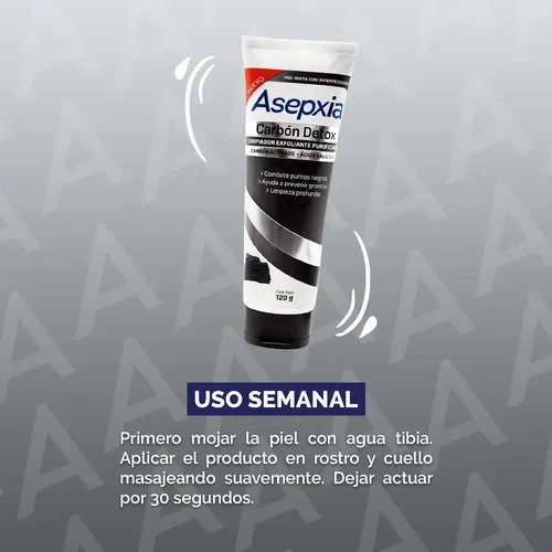 Asepxia Limpiador Exfoliante Carbón Detox 120g