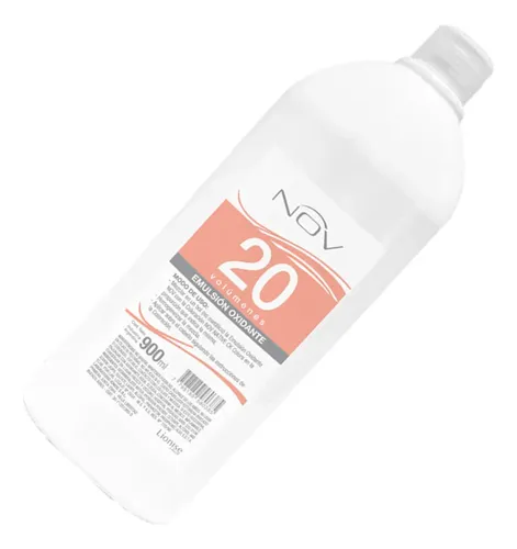 Agua Oxigenada Nov Oxidante Crema 20vol Botella Por 900ml Tono 20 Volumenes