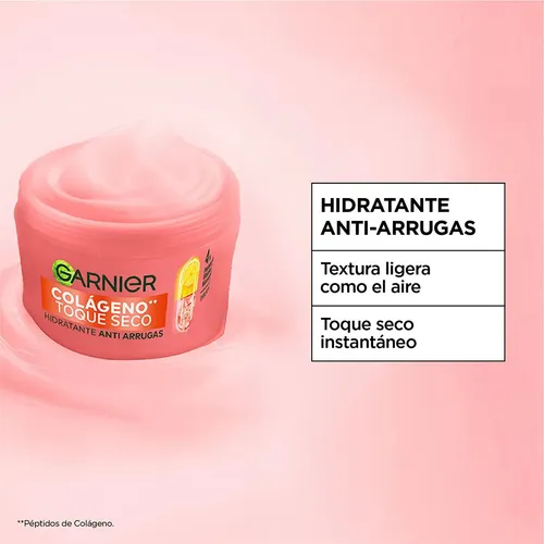 Garnier Hidratante Toque Seco Anti Arrugas Con Colágeno 85g