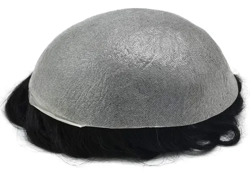 Peluquin De Pelo Humano Fino Para Hombre 8×10 Jet Black