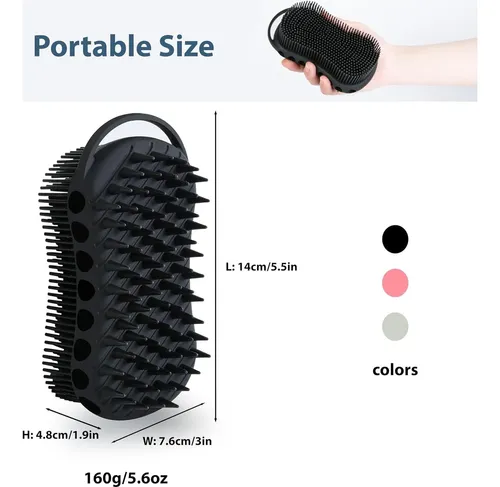 Cepillo Exfoliante De Silicona Mtboi 2 En 1 (negro)