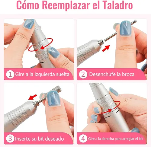 Taladro De Uñas Recargable De 30000 Rpm Máquina De Lima