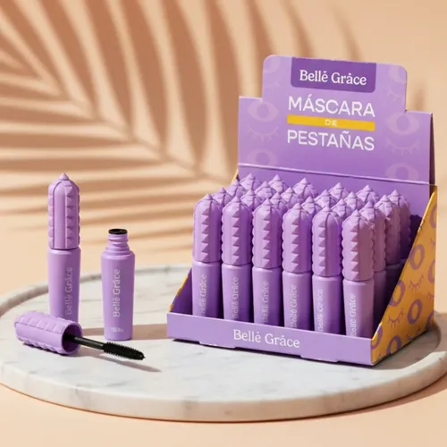 Mascara Pestañas Negra Cepillo Volumen Belle Grace Veoquiero