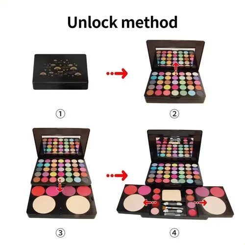 Paleta De Maquillaje Multifuncional, 49 Colores Variados