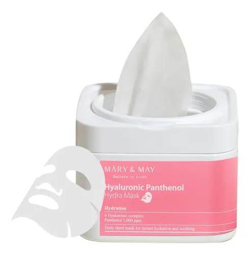 Mascarilla Mary&may Hyaluronic Panthenol Hydra 30 Hojas