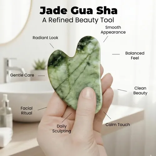 Rodillo Facial Roselynboutique Jade Masajeador Beige