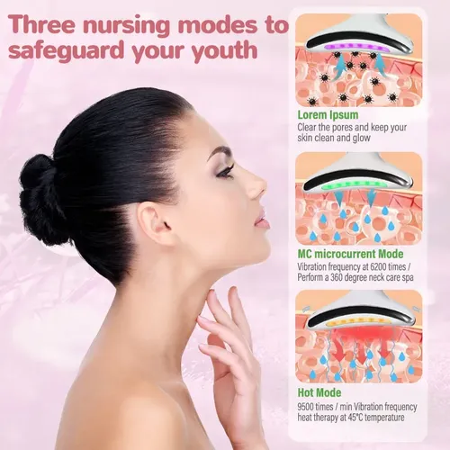 Masajeador Facial Para Cuello Con Rostro Recargable